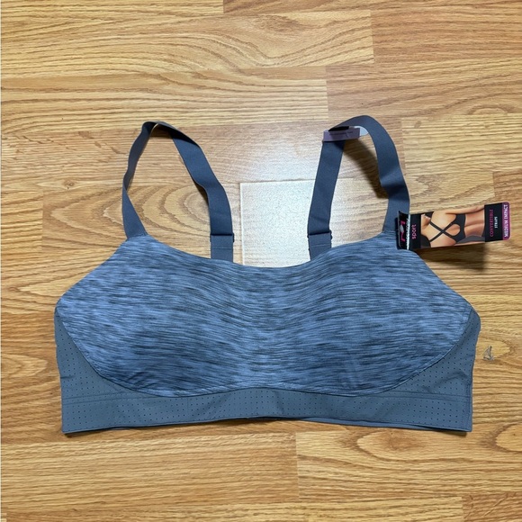 Maidenform DM7997 Lightweight Convertible Wire Free Sports Bra 38D Grey - Picture 1 of 5